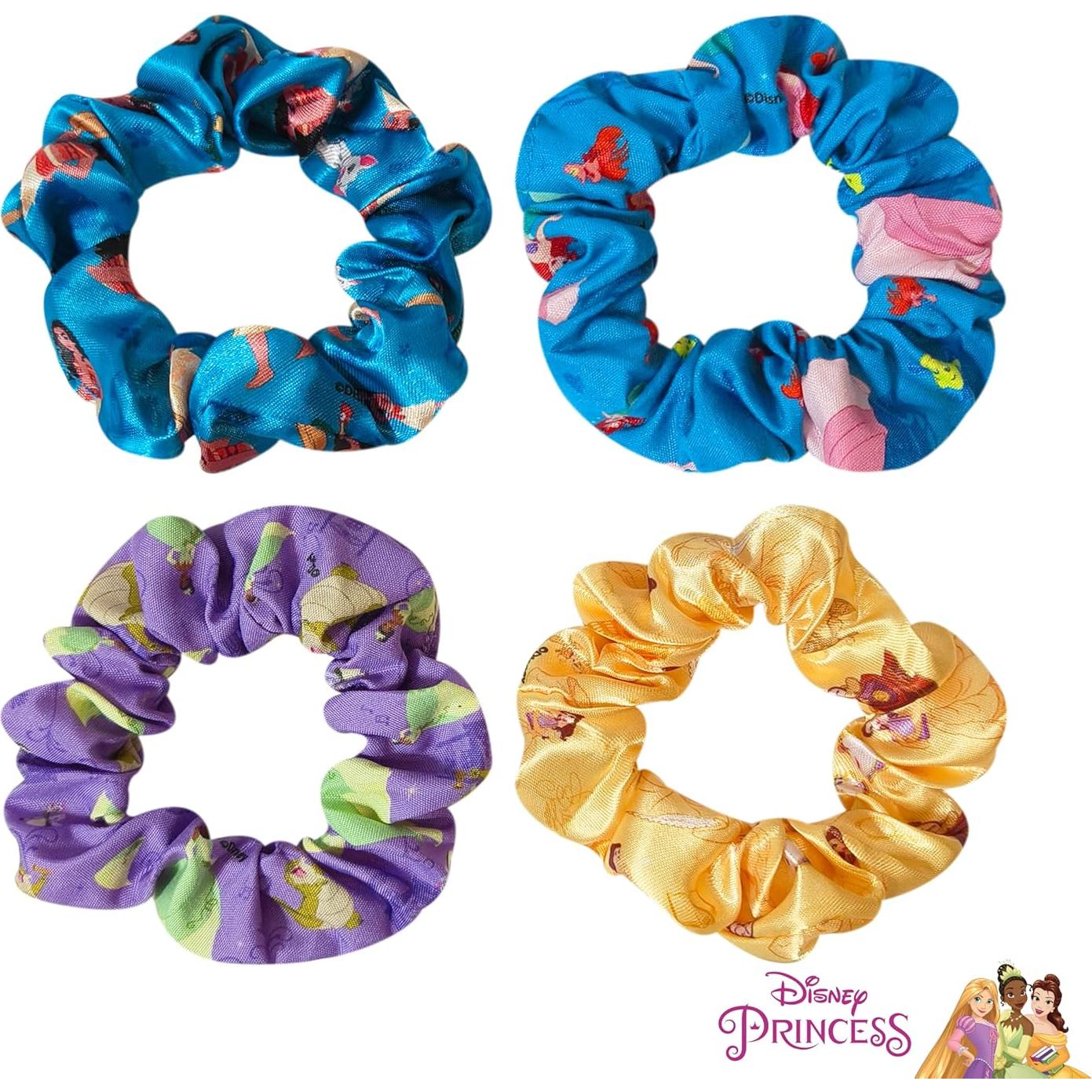 Scrunchies para Niñas LUV HER Disney - 4 Accesorios de Cabello