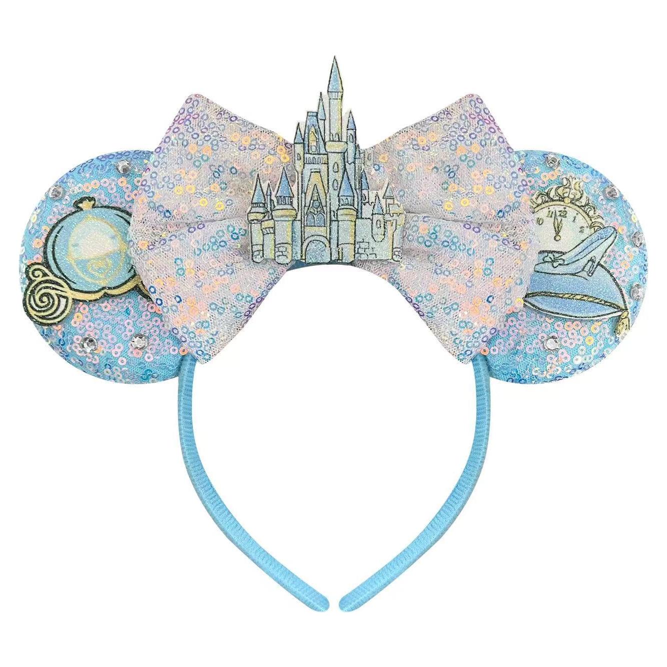 Diadema de Orejas de Ratón Princesa Bmobuo Castillo Azul