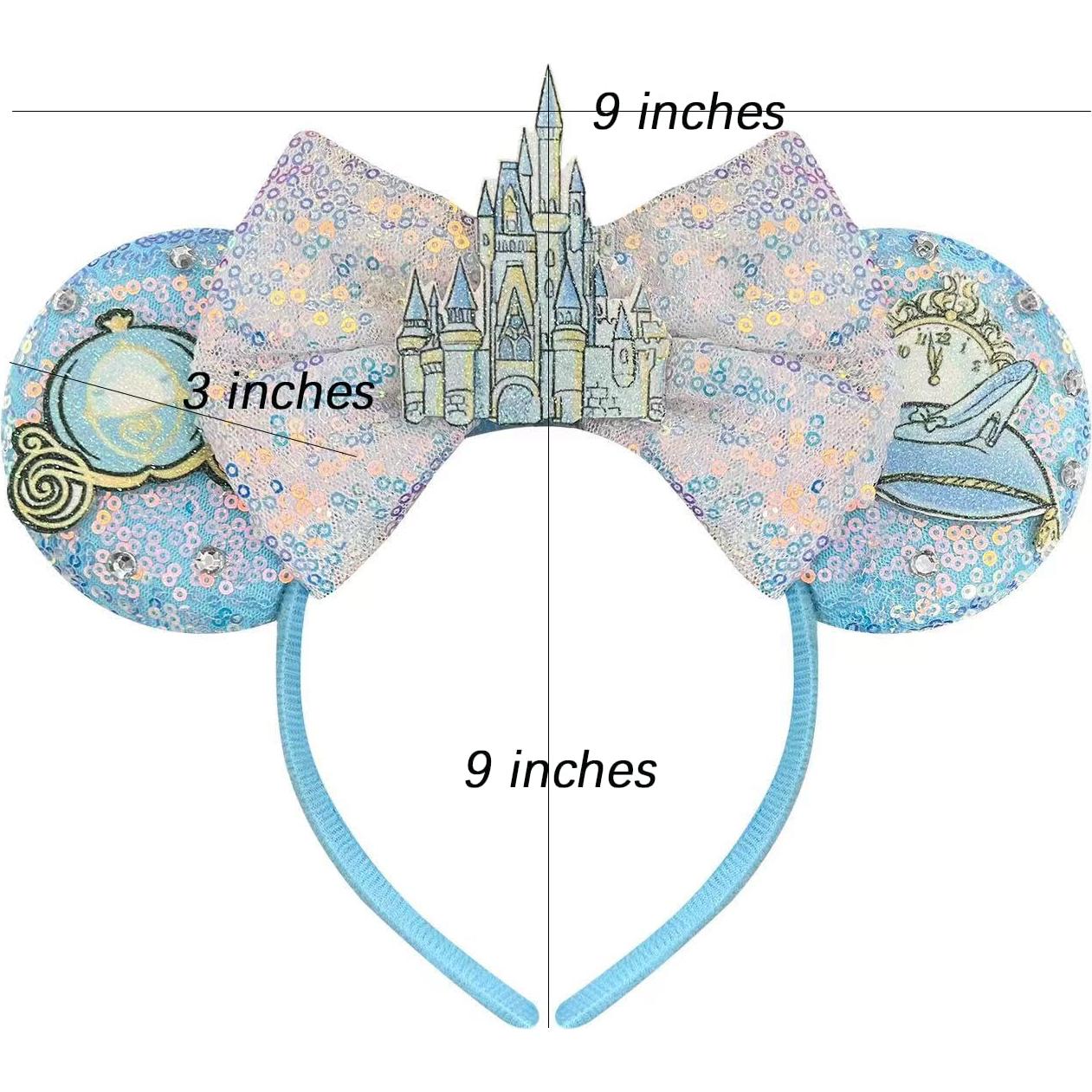 Diadema de Orejas de Ratón Princesa Bmobuo Castillo Azul