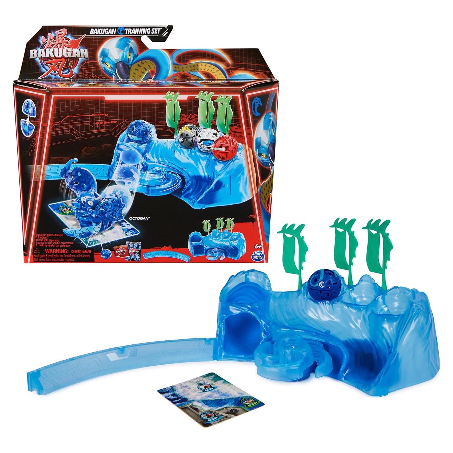 Bakugan Training Set with Octogan, Aquatic Clan Themed, Customizable Action Figure, Trading Cards, and Playset, Kids Toys for Boys and Girls 6 and up