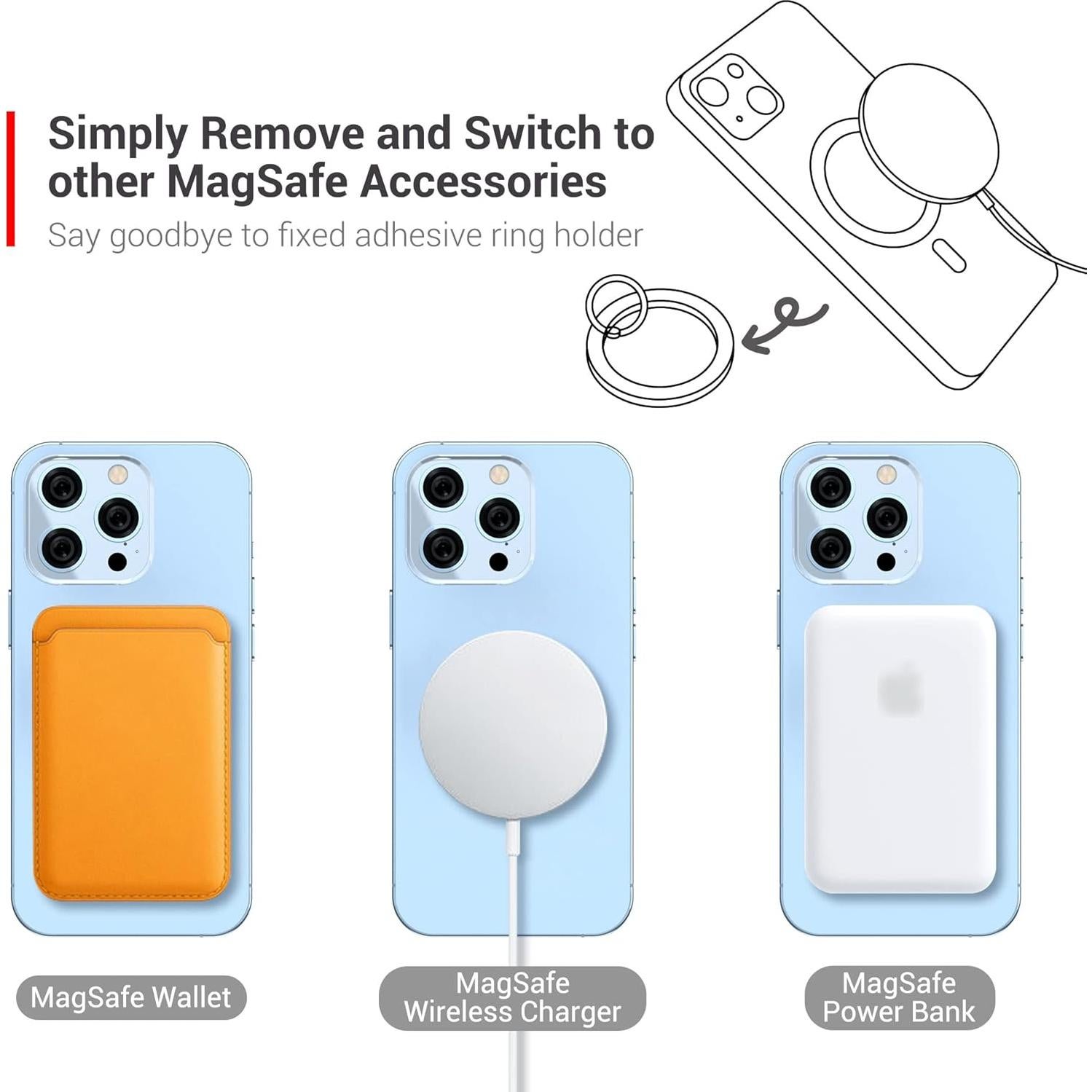 Soporte de Anillo Magnético PROfezzion para iPhone 16-12