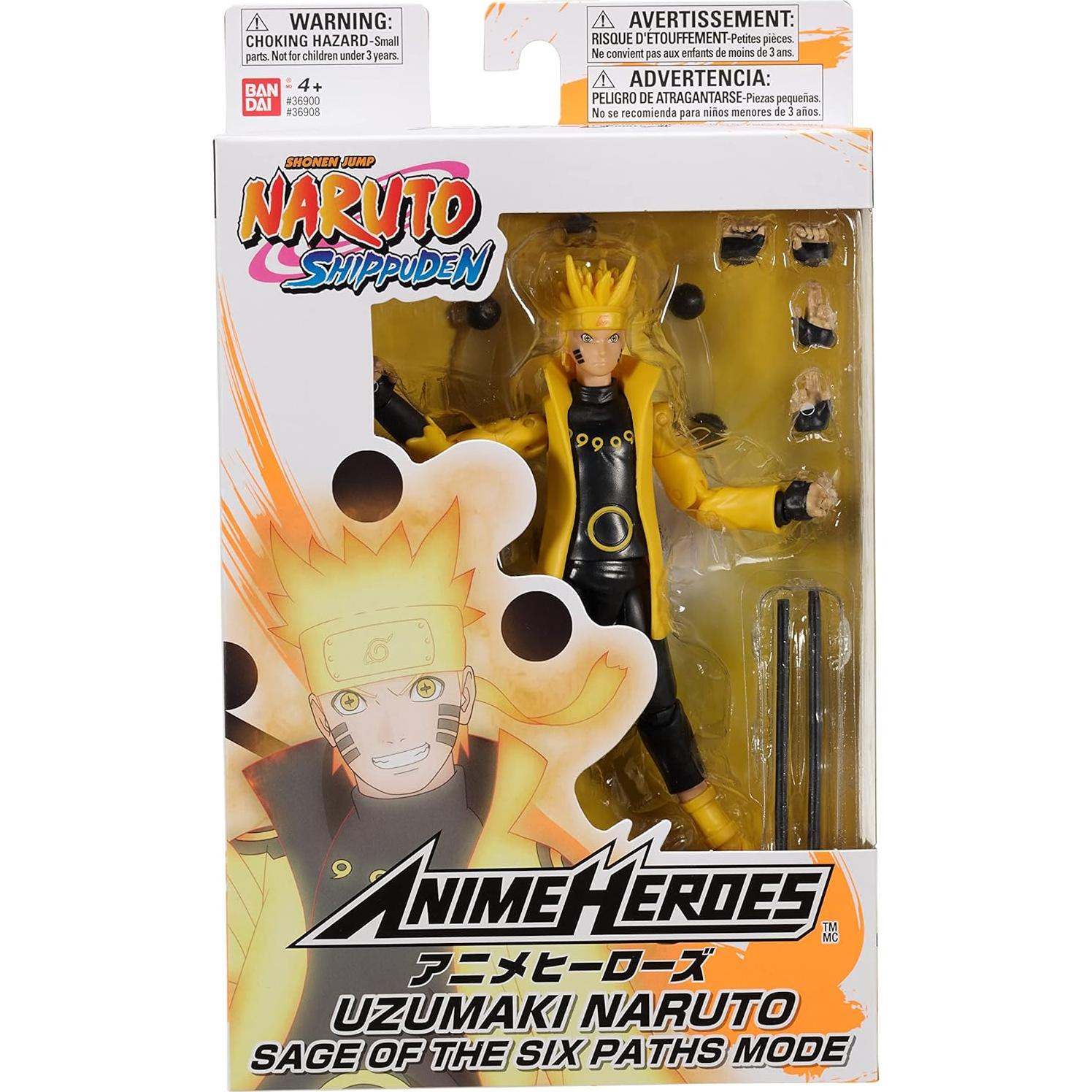 Figura Naruto Uzumaki Modo Sabio - Anime Heroes - Bandai