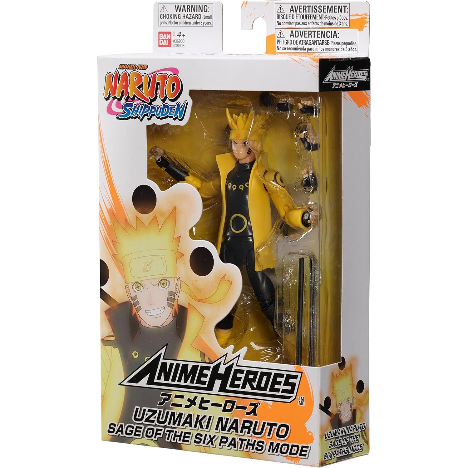 Figura Naruto Uzumaki Modo Sabio - Anime Heroes - Bandai