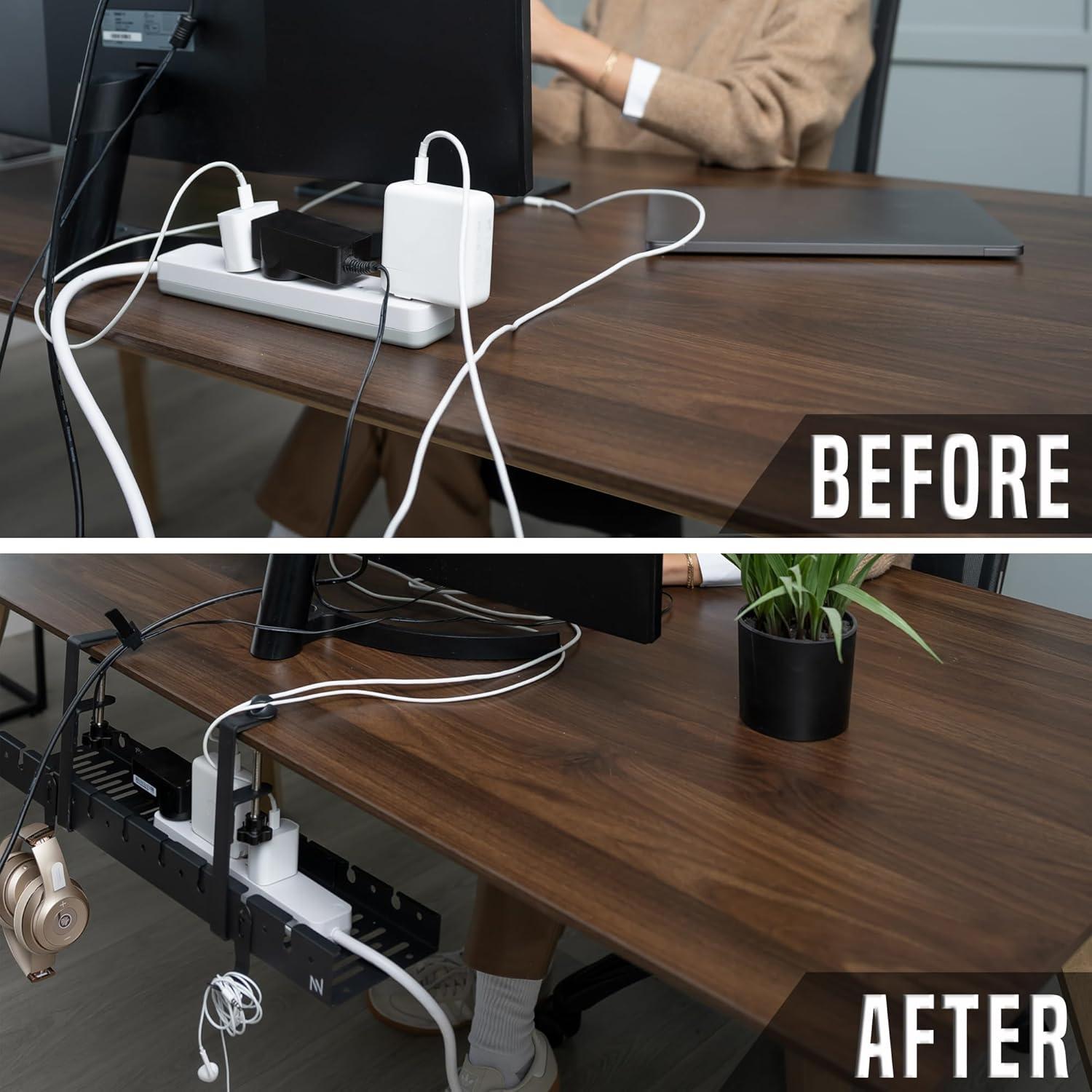 Bandeja de Gestión de Cables CANNYN 40.64 a 78.74 cm - Negro