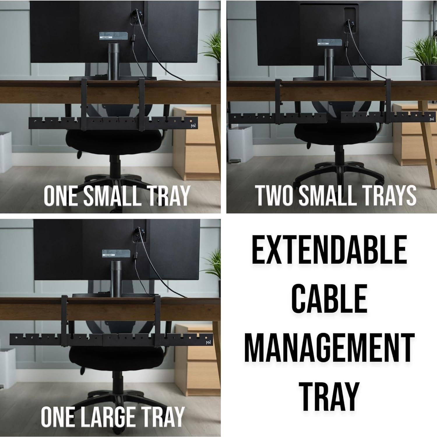 Bandeja de Gestión de Cables CANNYN 40.64 a 78.74 cm - Negro