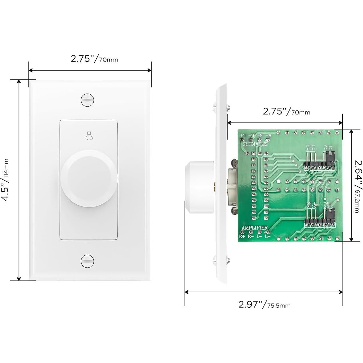 Control de Volumen de Pared Recoil VC-R100 100W Hi-Fi