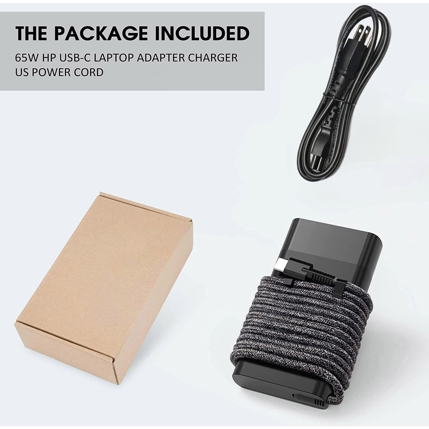 Cargador USB-C 65W HP Elitebook Zbook Envy 2 en 1