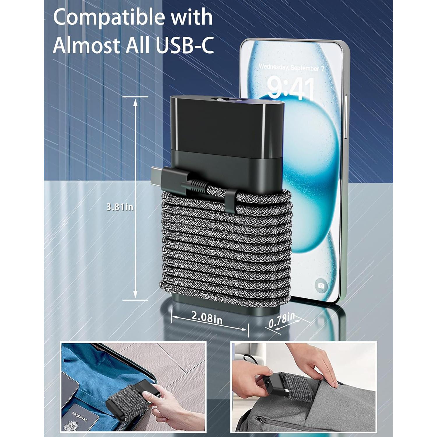 Cargador USB C 65W para Laptop HP - Carga Rápida