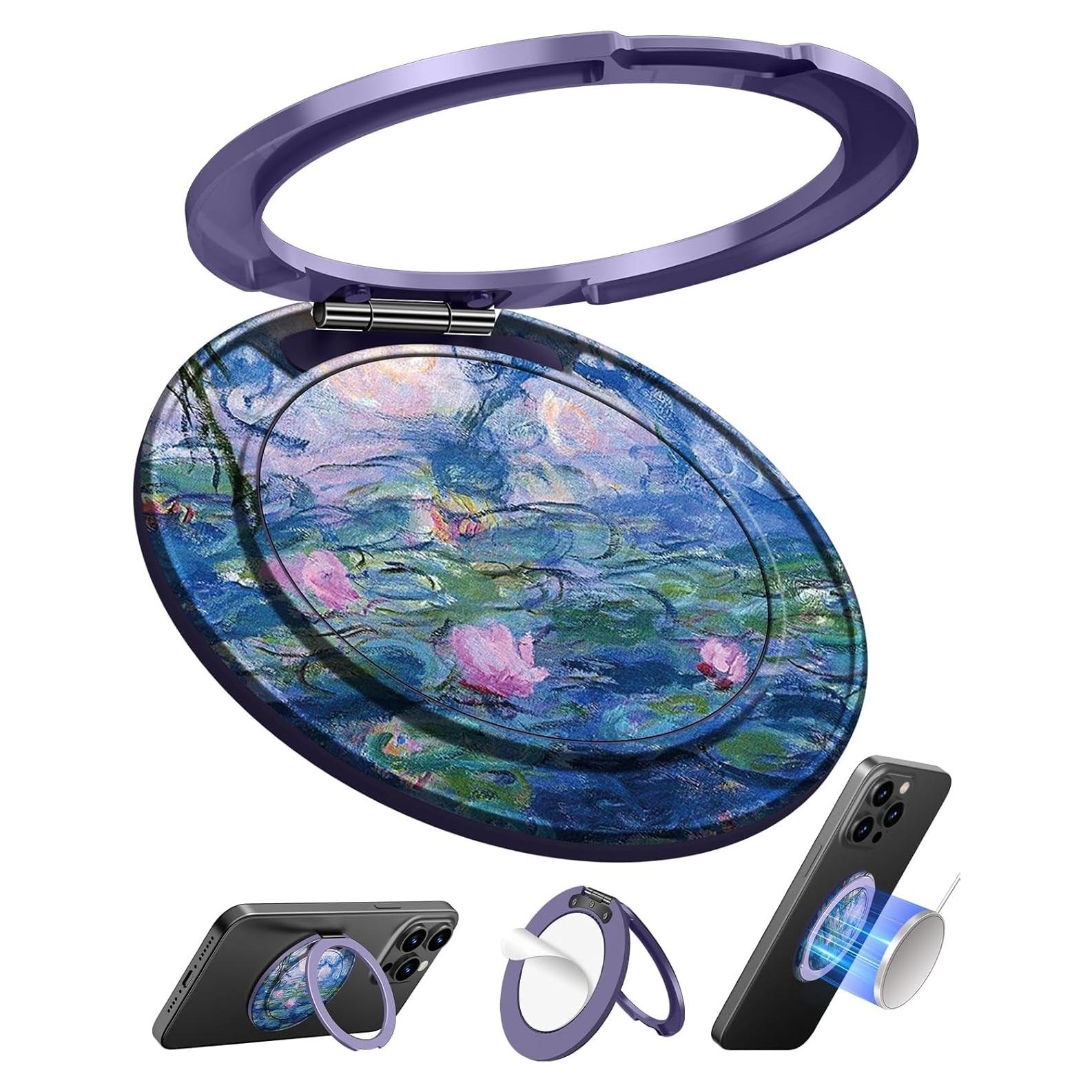 Soporte de Anillo Magnético Toycamp - Púrpura 360° Ajustable