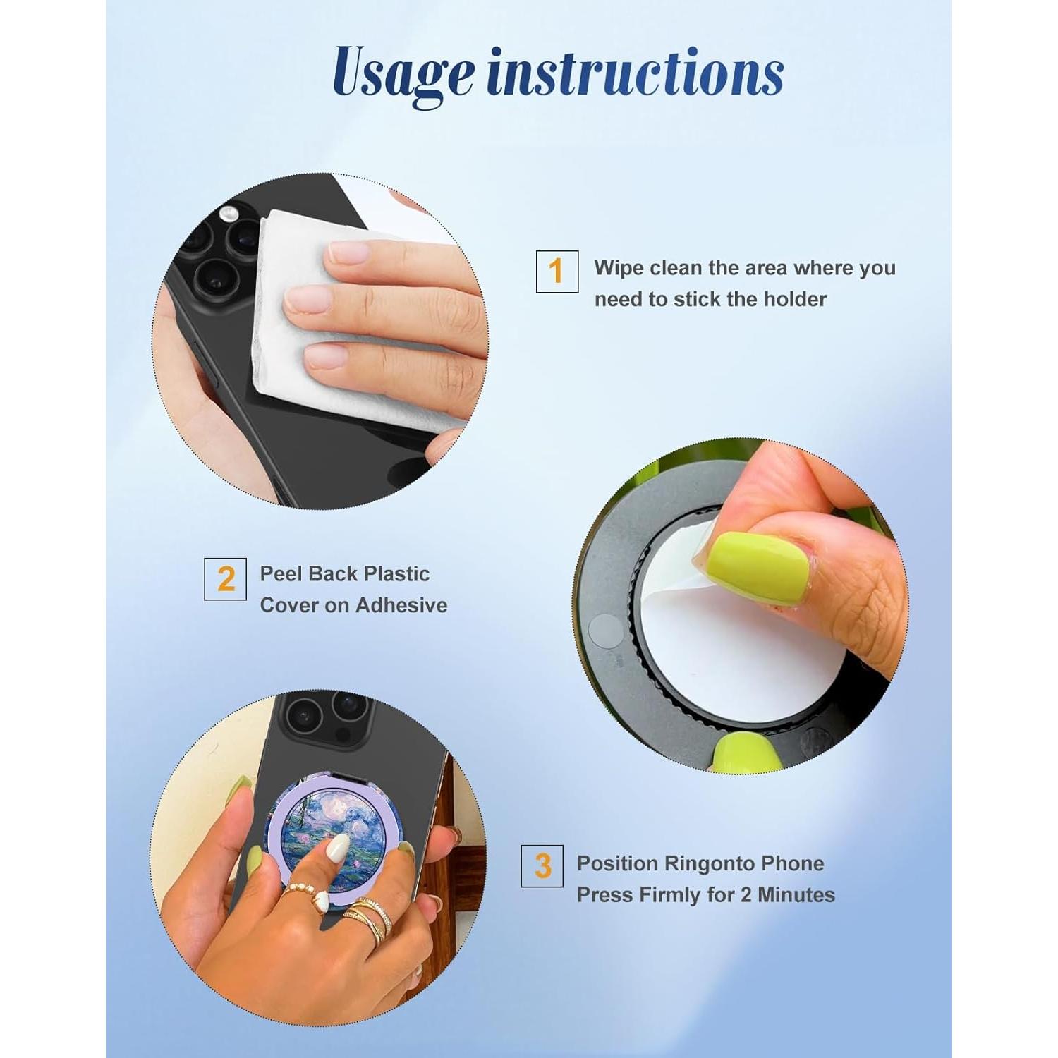 Soporte de Anillo Magnético Toycamp - Púrpura 360° Ajustable