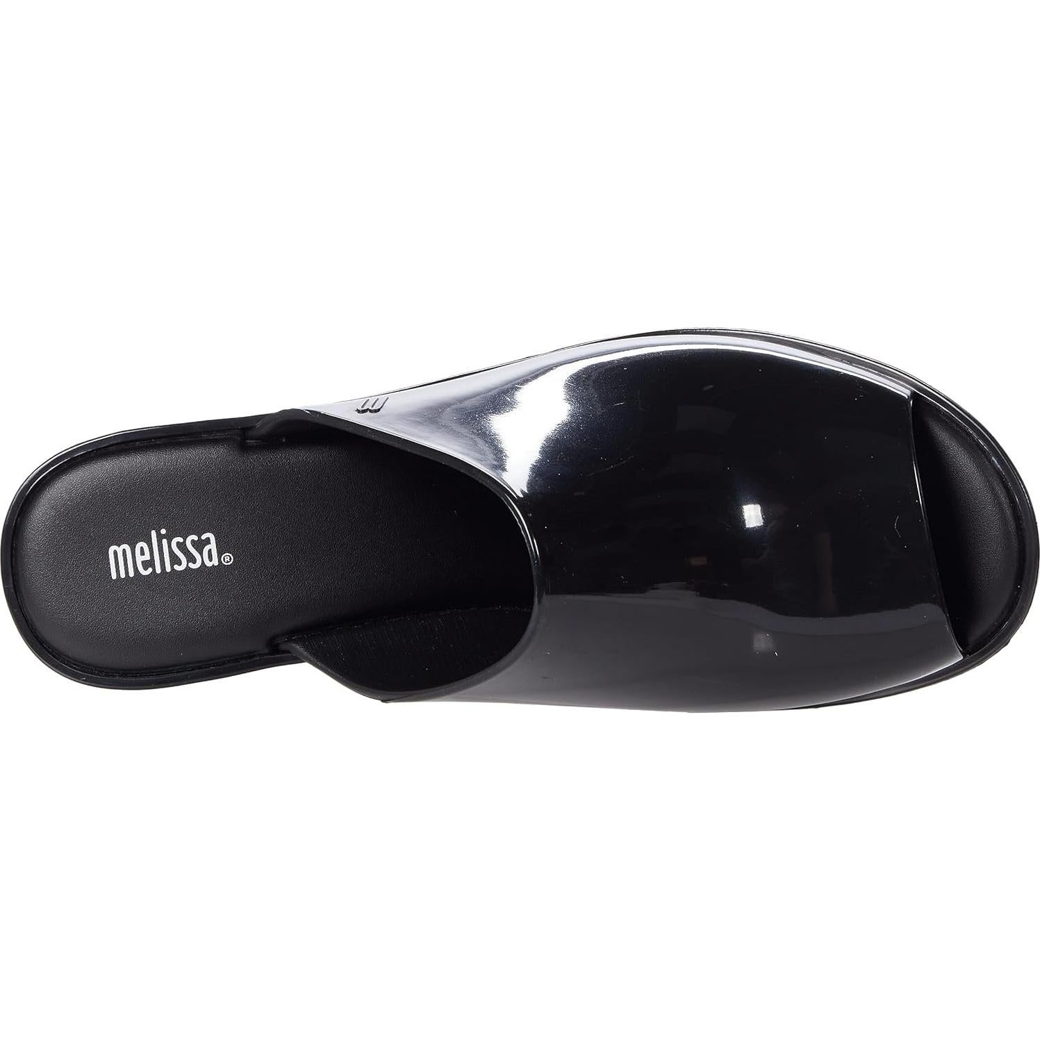 Mule Melissa 32233 Negro Tacón Grueso Vegano 30x27cm