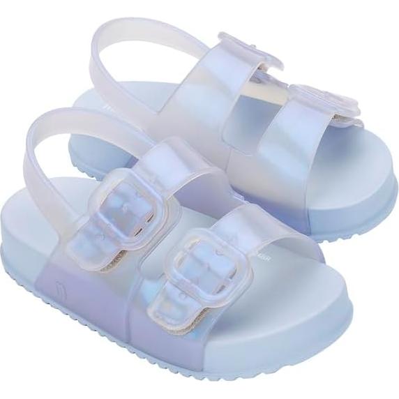 Sandalias Mini Melissa Cozy Jelly para Niños - Azul/Blanco