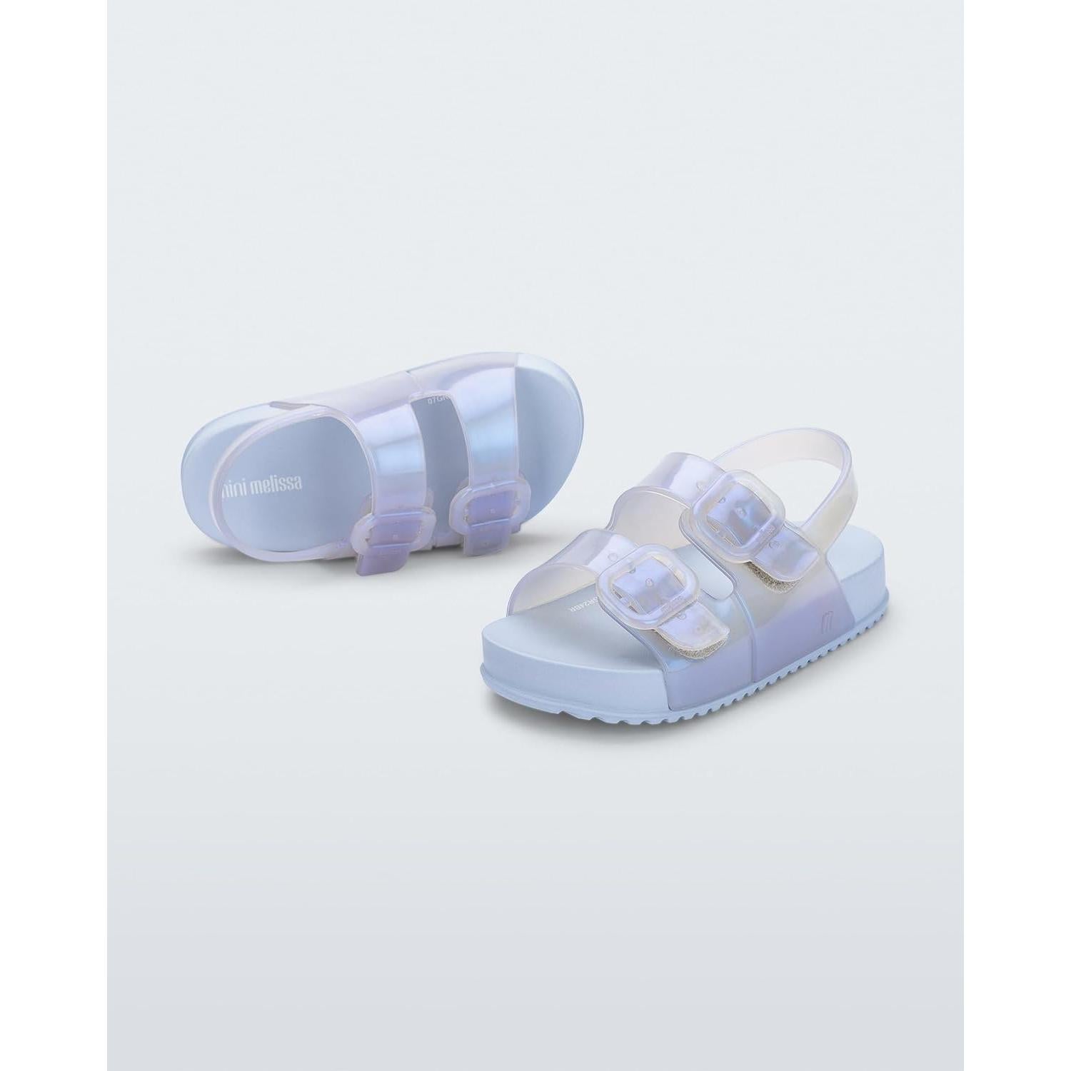Sandalias Mini Melissa Cozy Jelly para Niños - Azul/Blanco