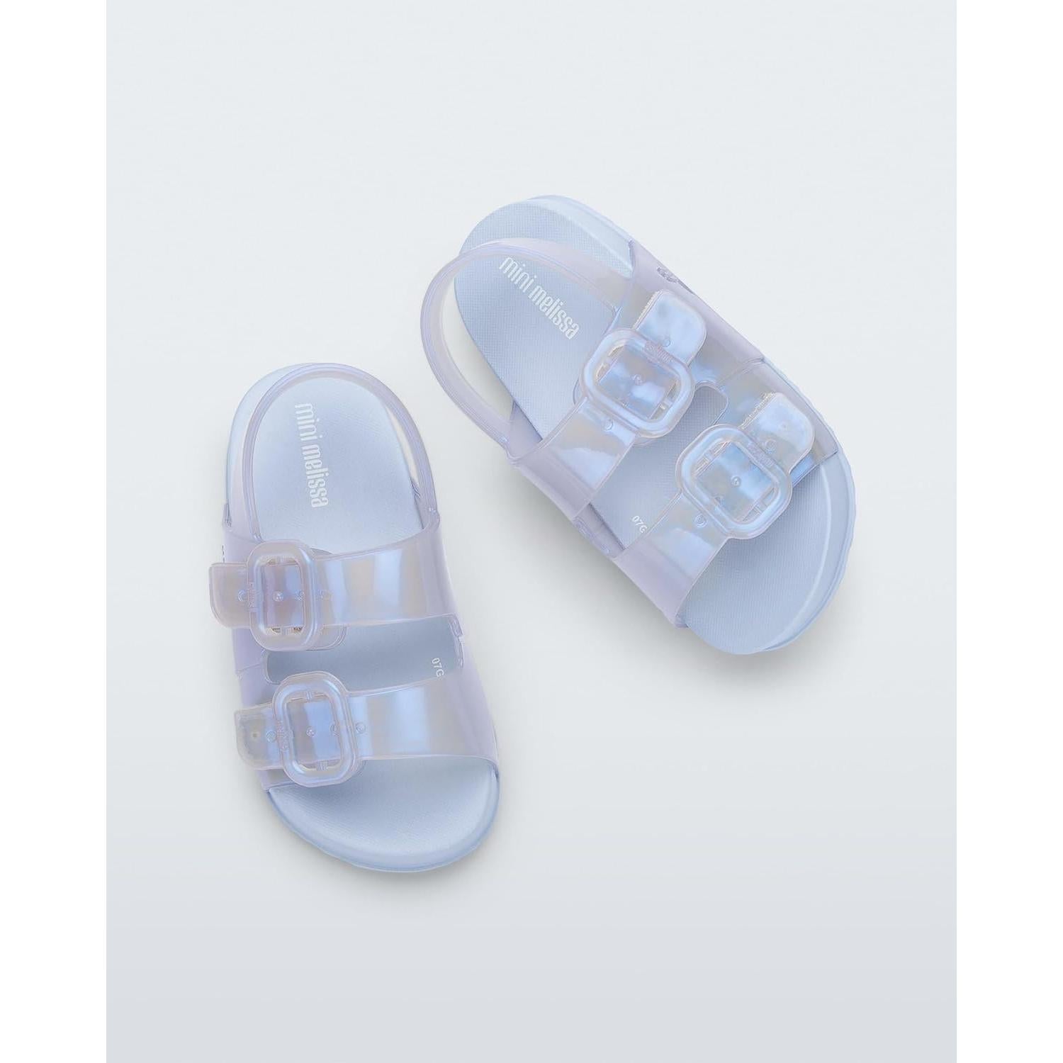 Sandalias Mini Melissa Cozy Jelly para Niños - Azul/Blanco