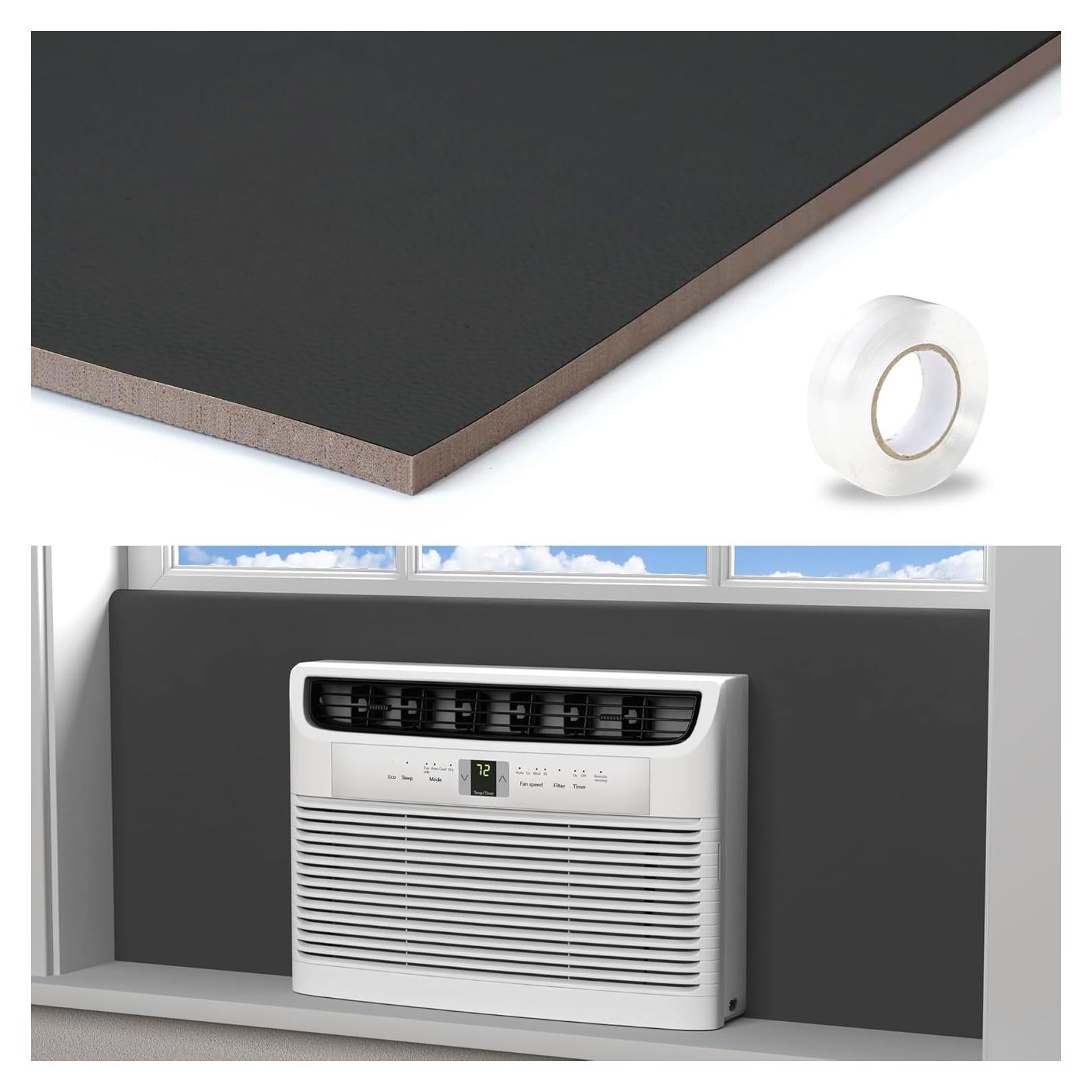 Paneles Laterales de Aire Acondicionado LBG Negro 99x43 cm