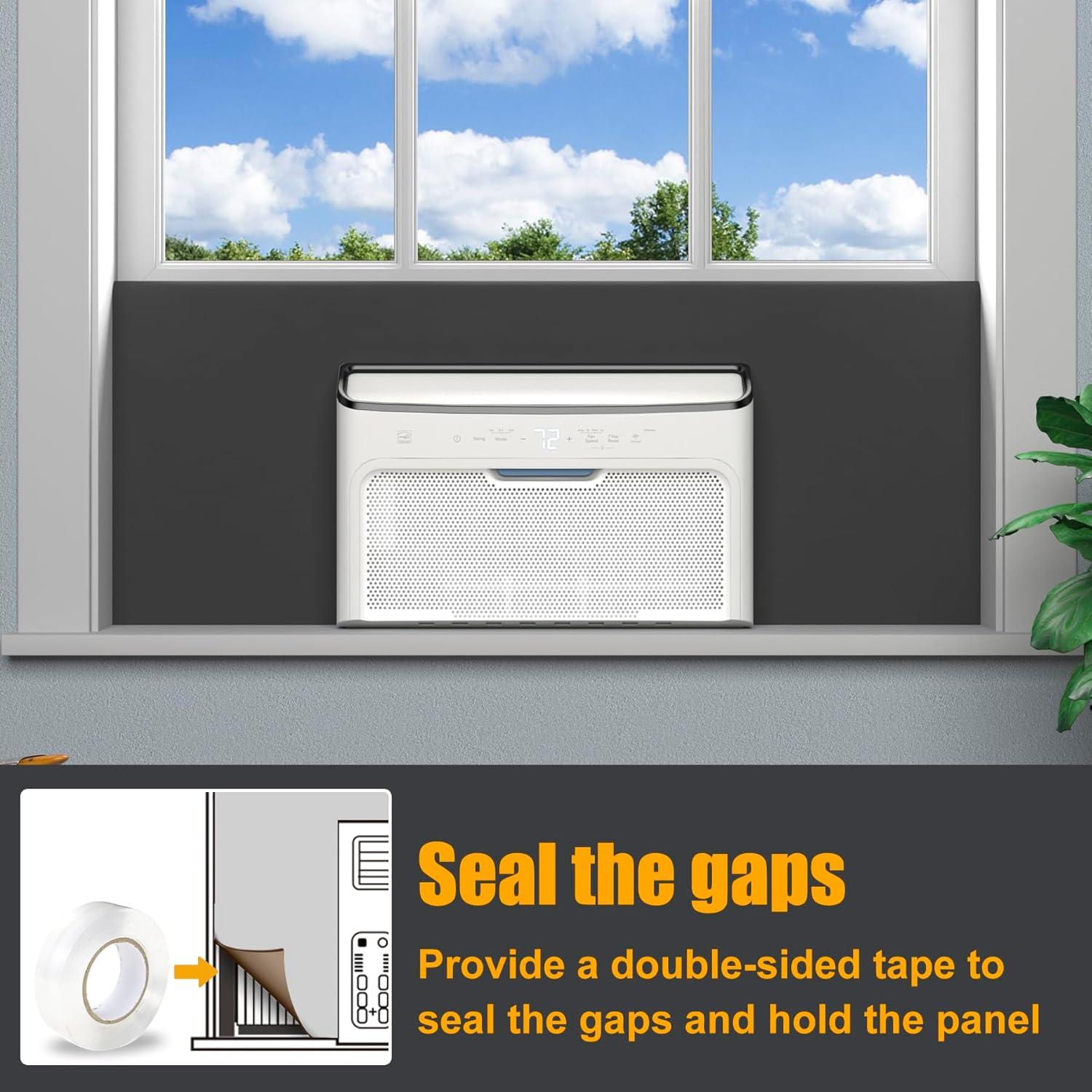 Paneles Laterales de Aire Acondicionado LBG Negro 99x43 cm