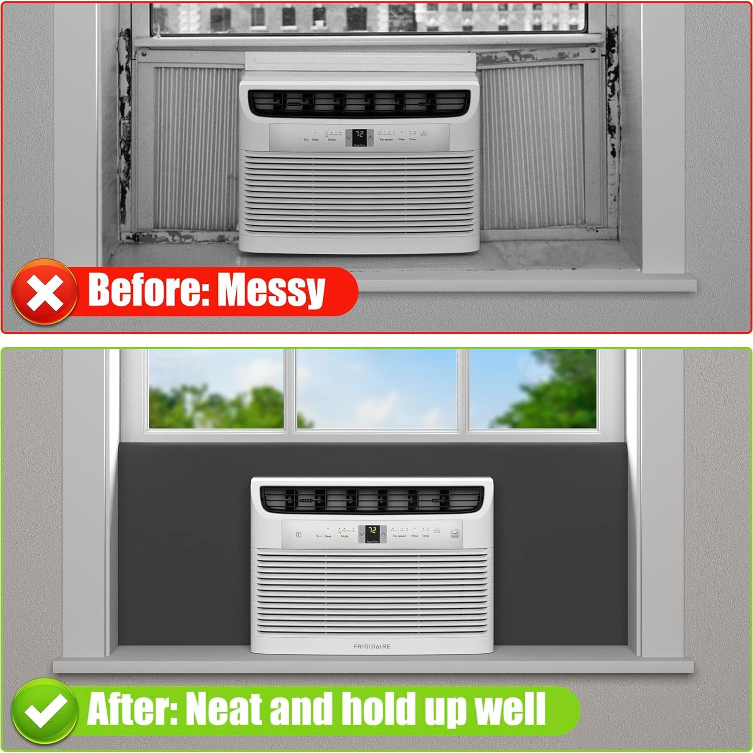 Paneles Laterales de Aire Acondicionado LBG Negro 99x43 cm