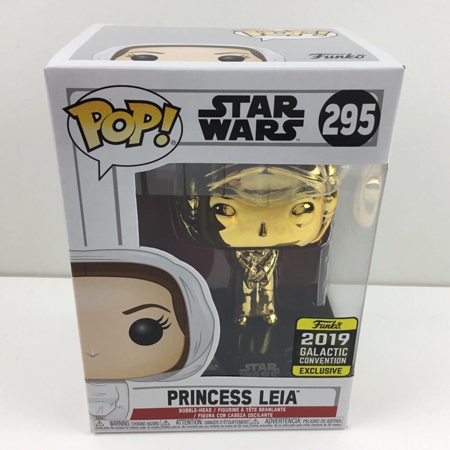 Figura POP! Funko Star Wars Princesa Leia Cromo Dorado #295