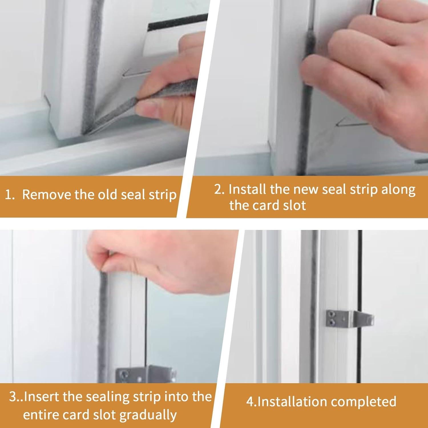 Burlete de Cepillo Hokmly 5m Gris 5mm x 6mm Aislante Puertas