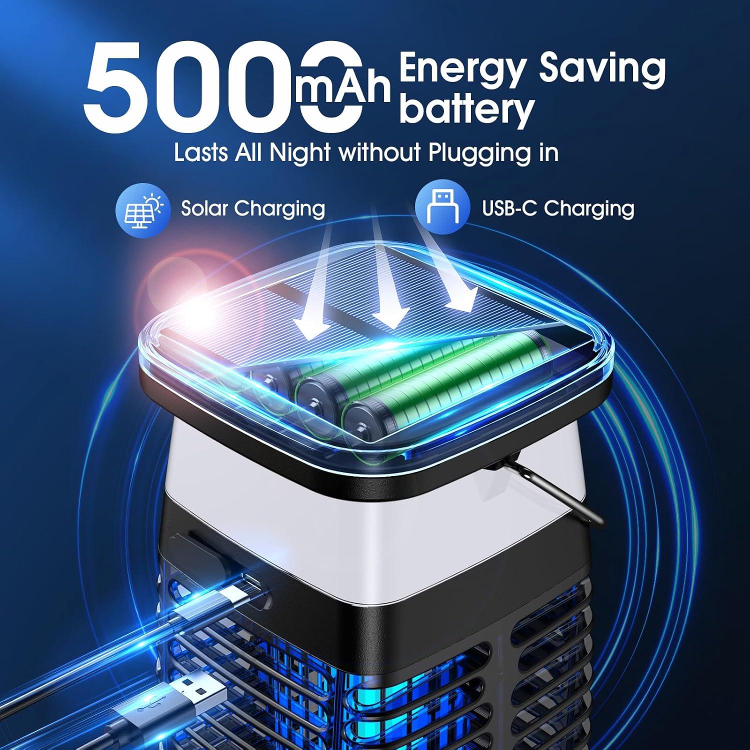 Zapper de Insectos Wulyno Solar Recargable IP68 5000mAh