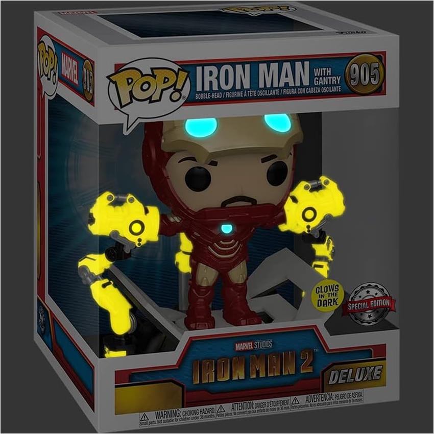 Figura Pop! Iron Man 2 Mark IV con Gantry Funko 15.24 cm