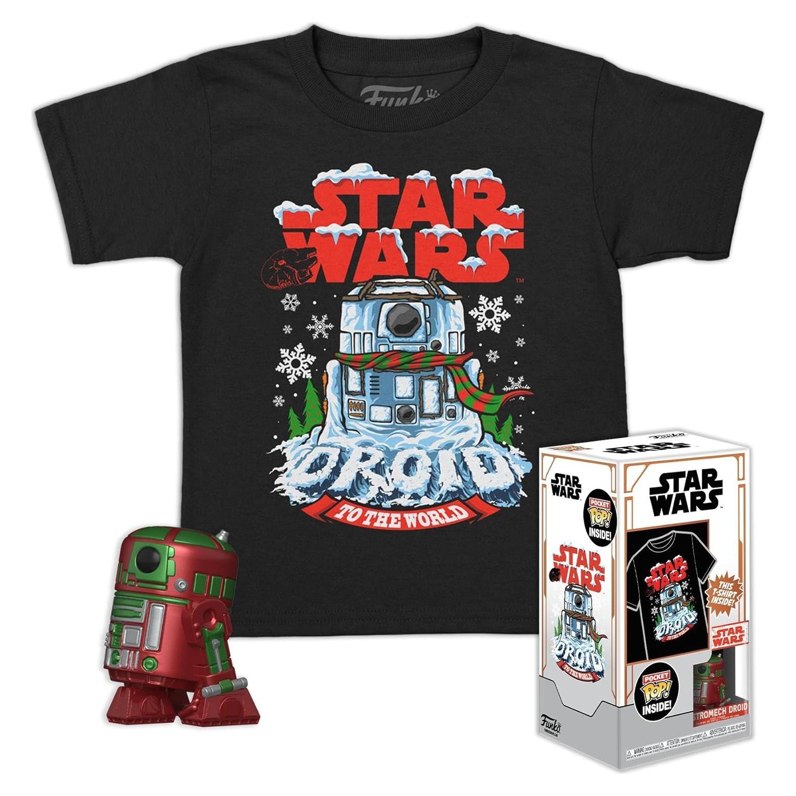 Camiseta Extra Grande Funko Star Wars R2D2 + Minifigura