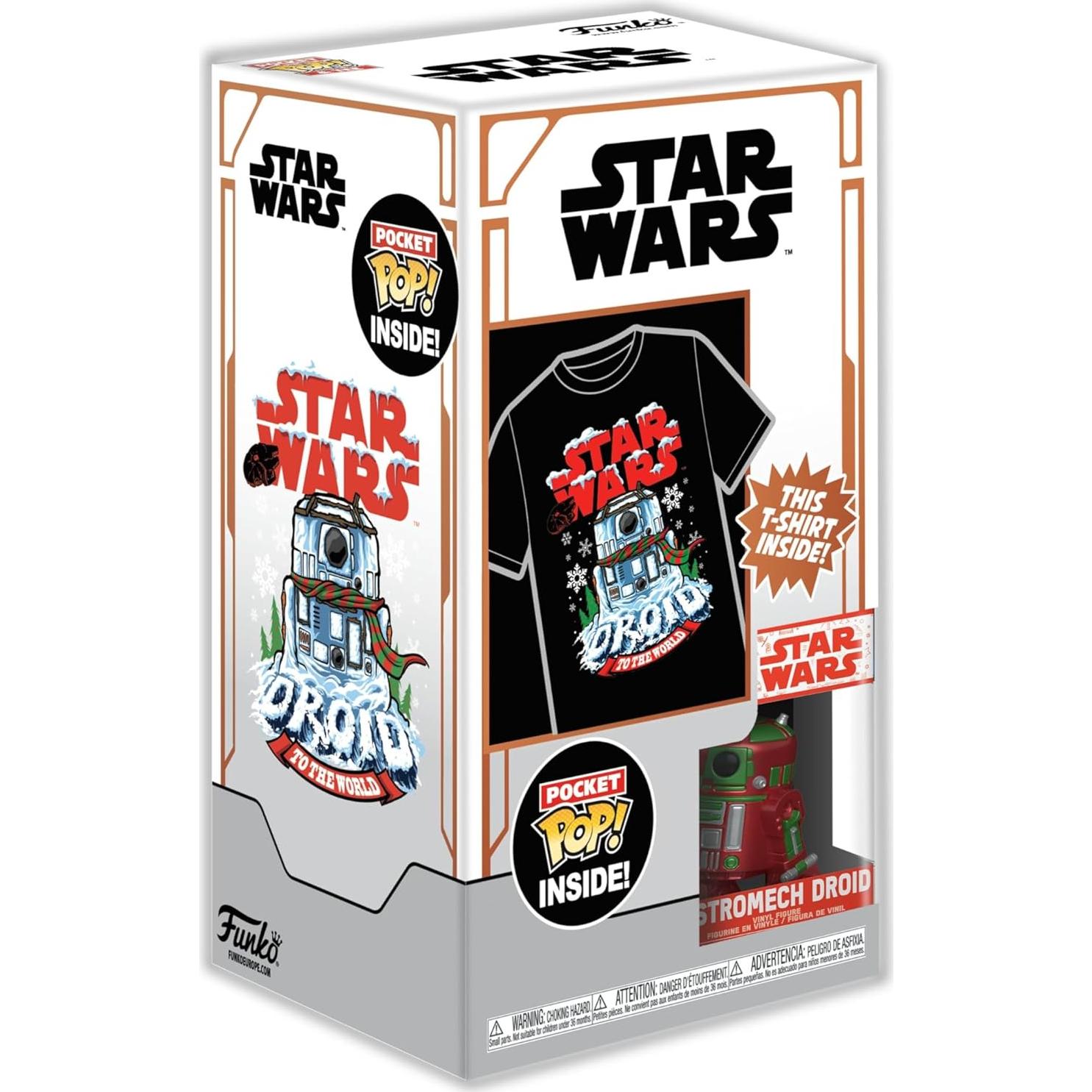 Camiseta Extra Grande Funko Star Wars R2D2 + Minifigura