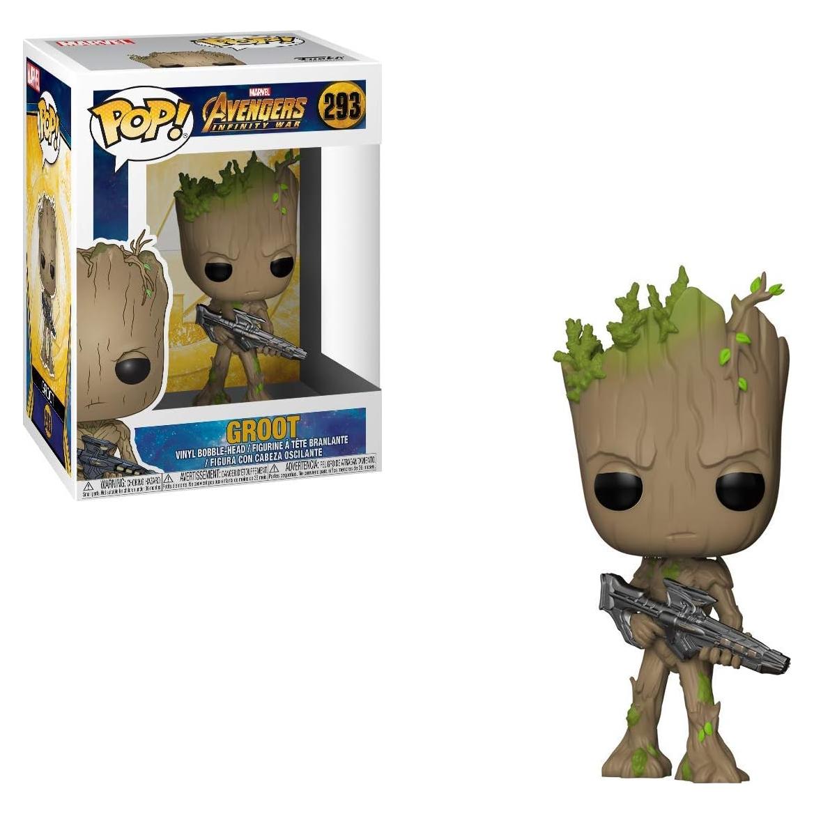 Funko POP! Marvel Teen Groot con Arma 9.53 cm