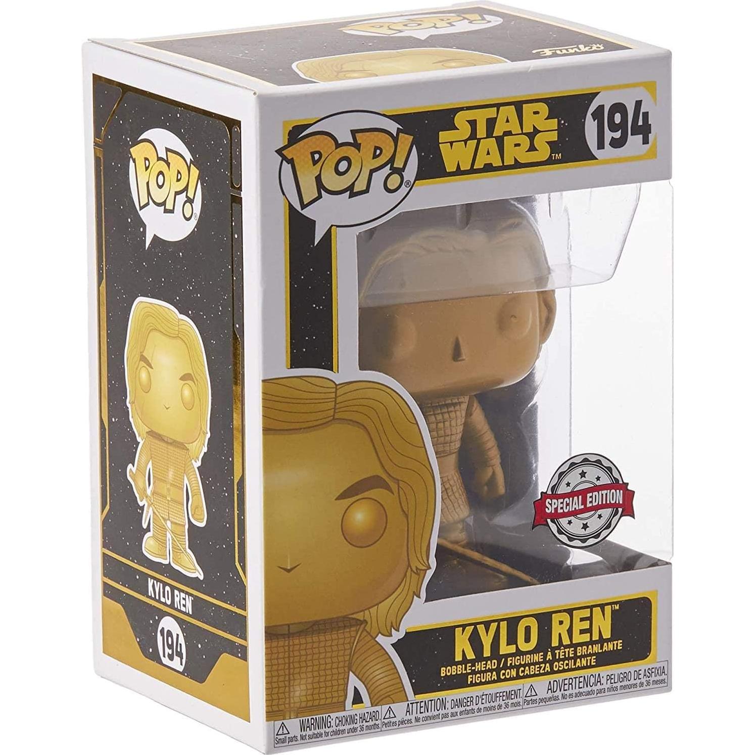 Funko Pop! Star Wars Kylo Ren Cabeza Móvil Oro Mate