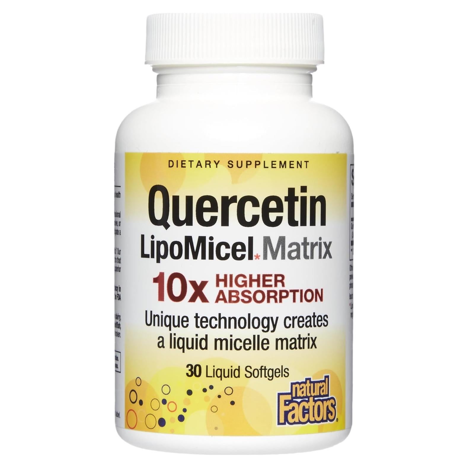 Quercetina LipoMicel Factores Naturales 30 Gelatinas Blandas