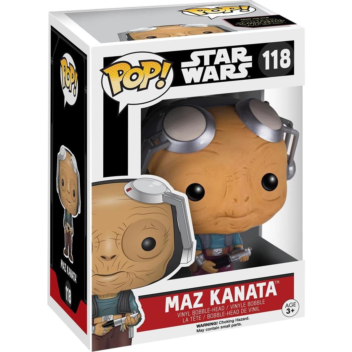 Figura Funko Pop Star Wars Maz Kanata Sin Gafas 10cm