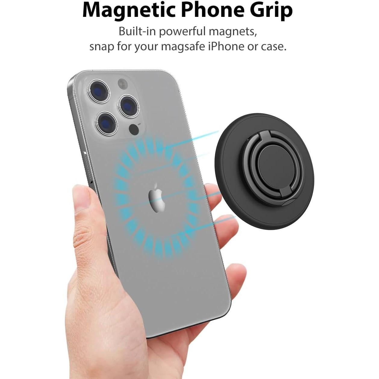 Agarradera Magnética Monidea para iPhone MagSafe - Negro