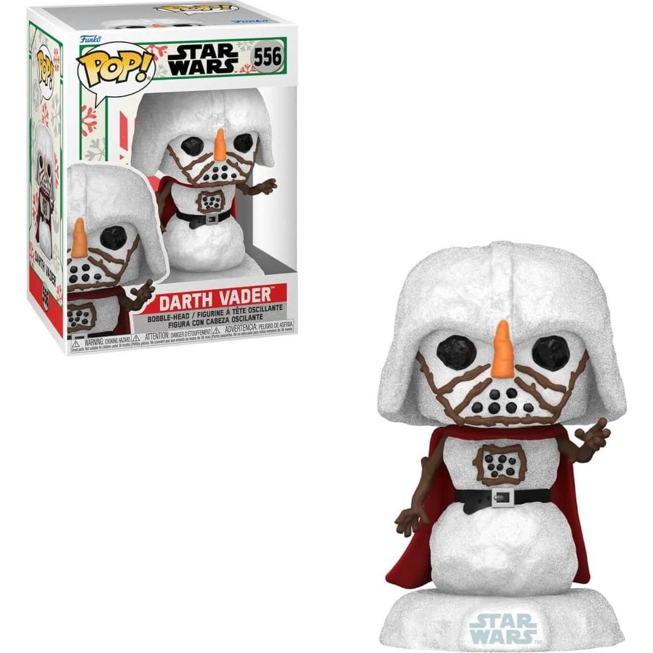 Funko POP Star Wars Vacaciones - Muñeco de Nieve Darth Vader 9.5cm