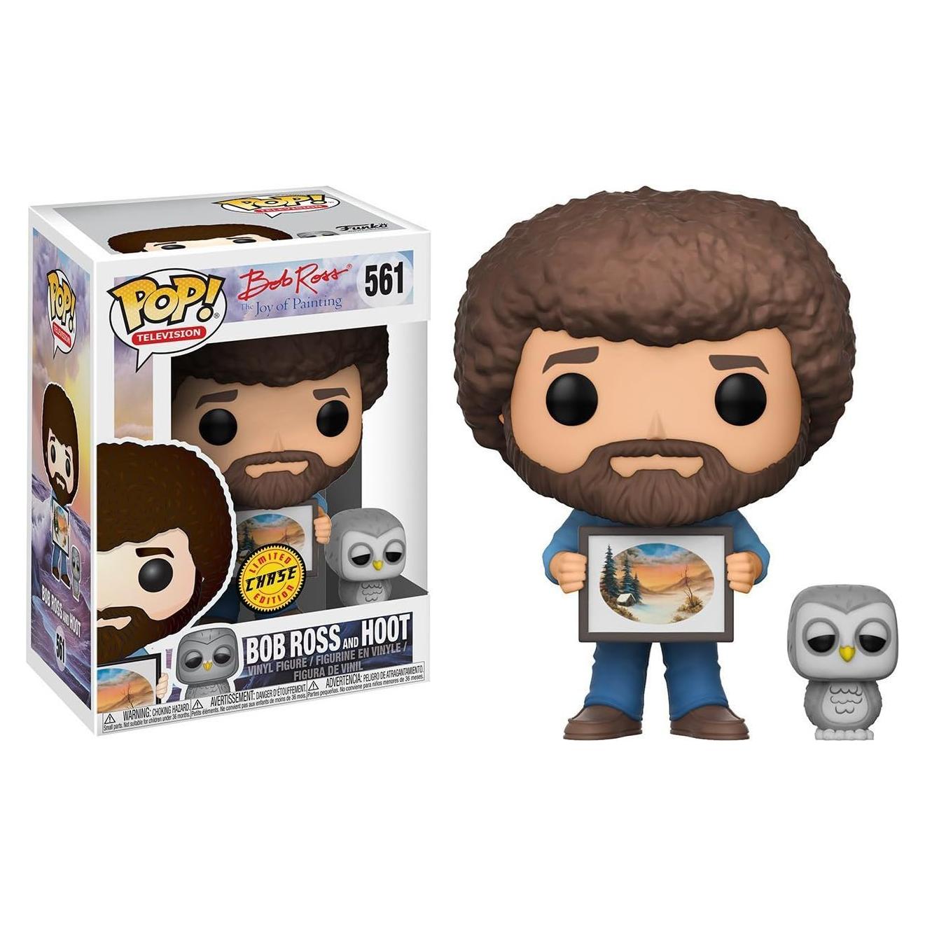Funko Pop! Bob Ross y Hoot Chase + Tarjetas Coleccionables