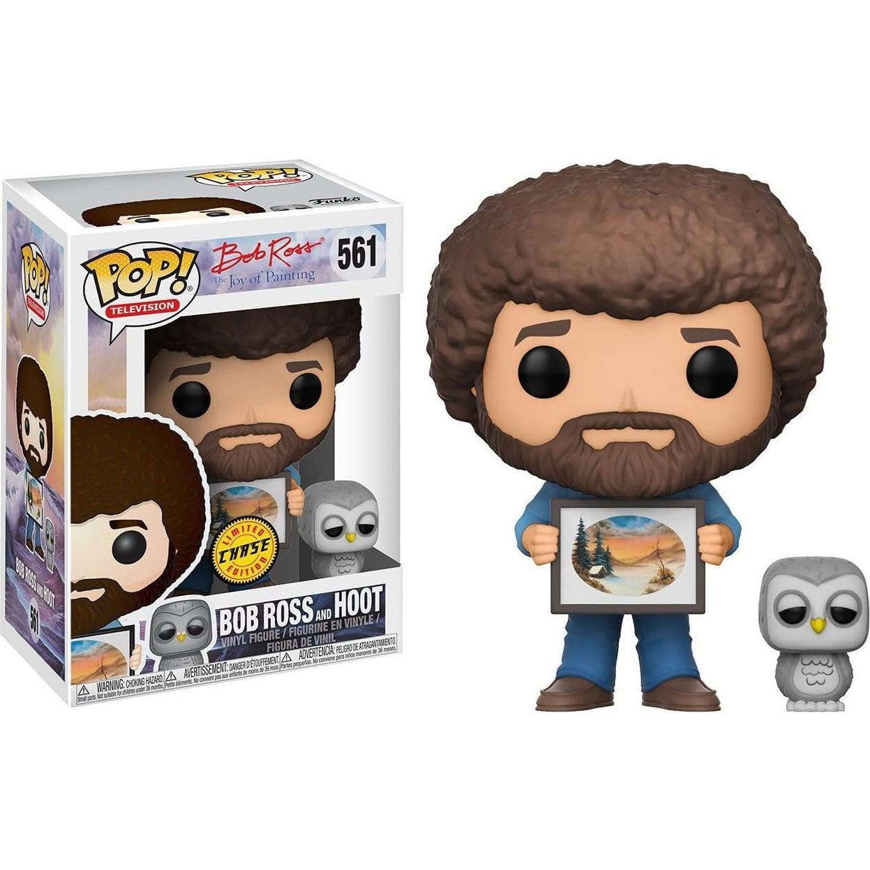 Funko Pop! Bob Ross y Hoot Chase + Tarjetas Coleccionables