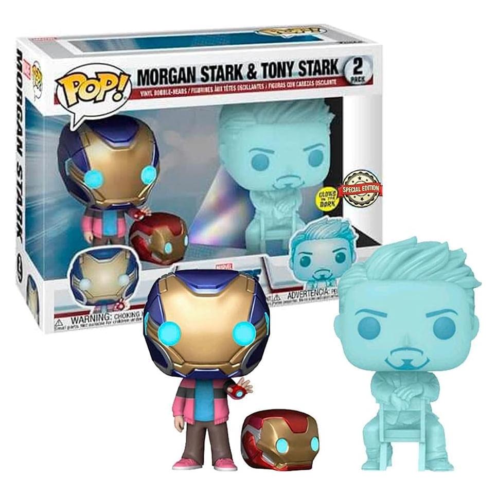 Figuras de Vinilo Pop! Funko Avengers Endgame Morgan y Tony Stark