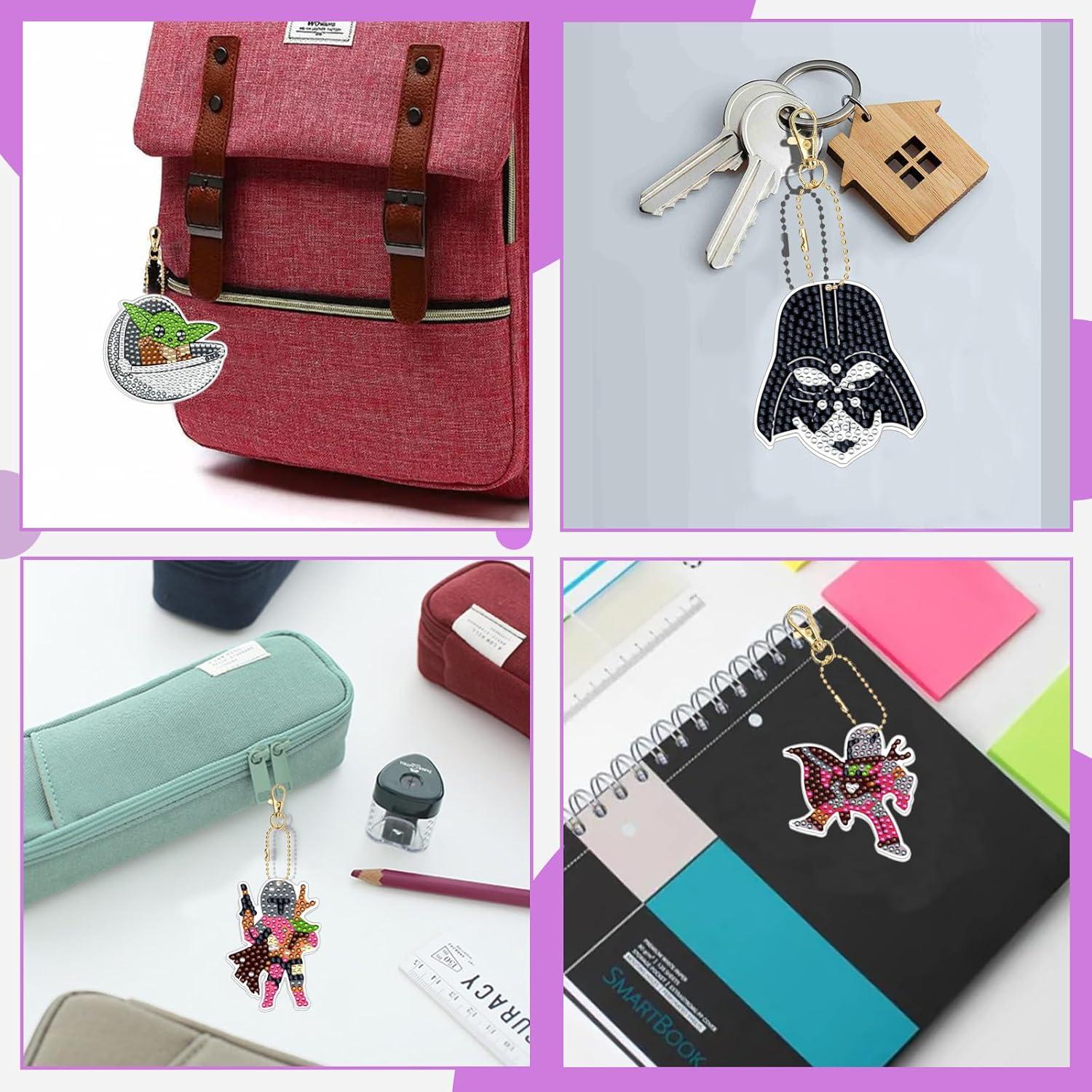 Kit de Pintura de Diamante MATHARAGO 6 Llaveros para Niños