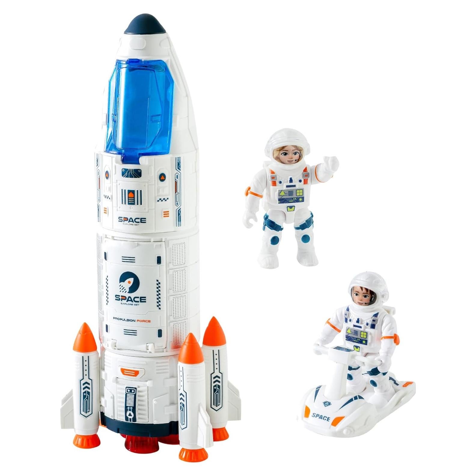 Juguete de Cohete Espacial H202A con Astronautas y Scooter