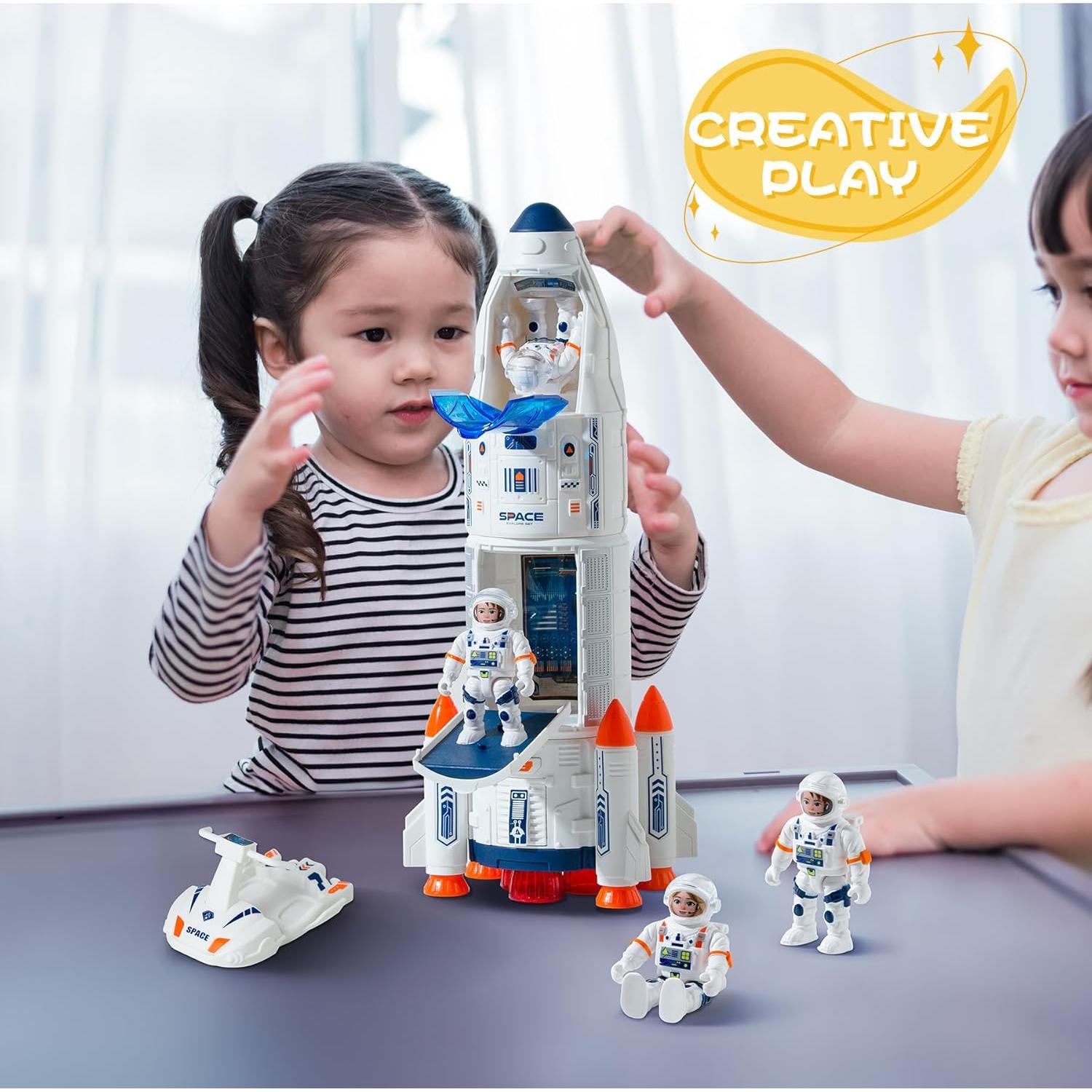 Juguete de Cohete Espacial H202A con Astronautas y Scooter