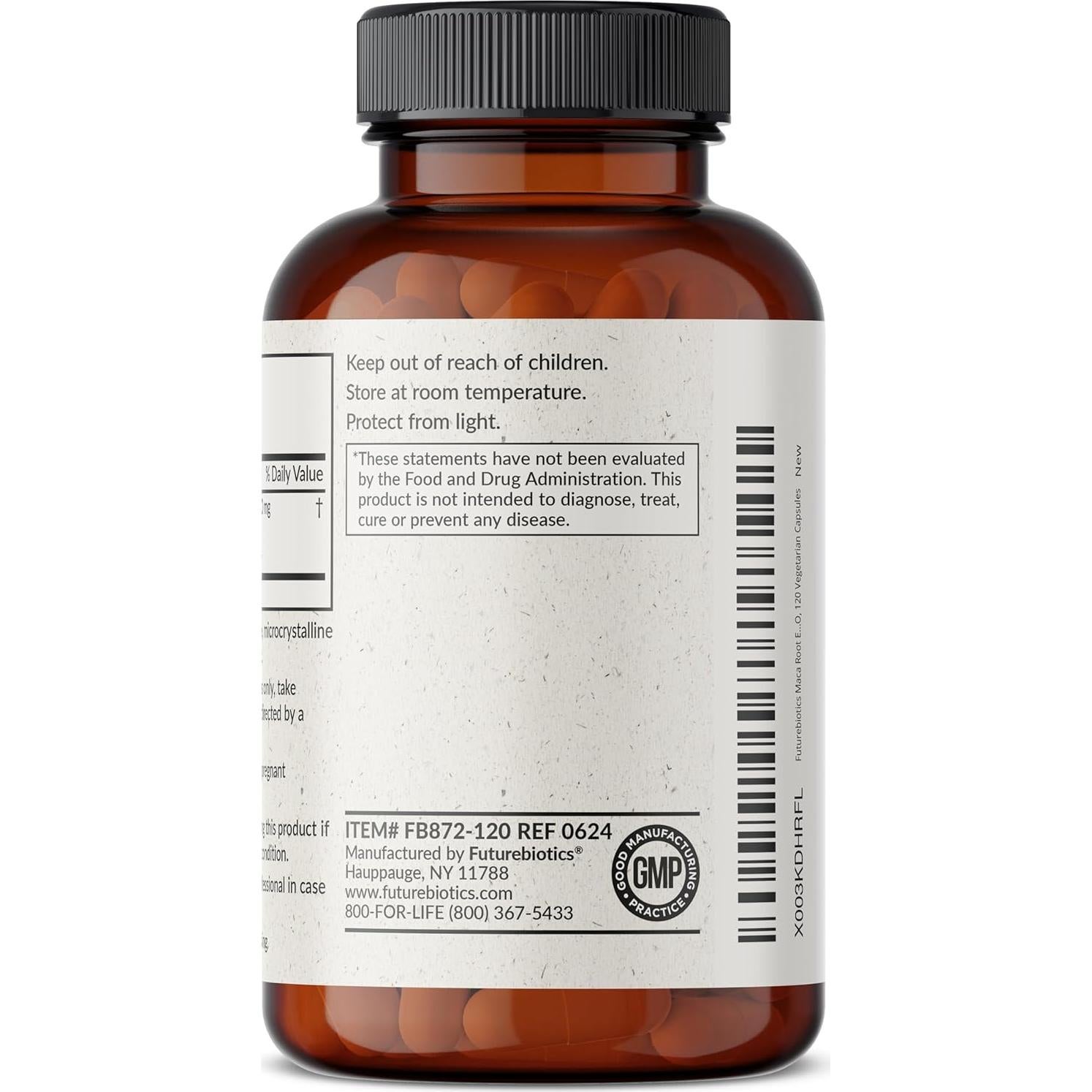 Raíz de Maca Extra Fuerte Futurebiotics 4000mg 120 Cápsulas