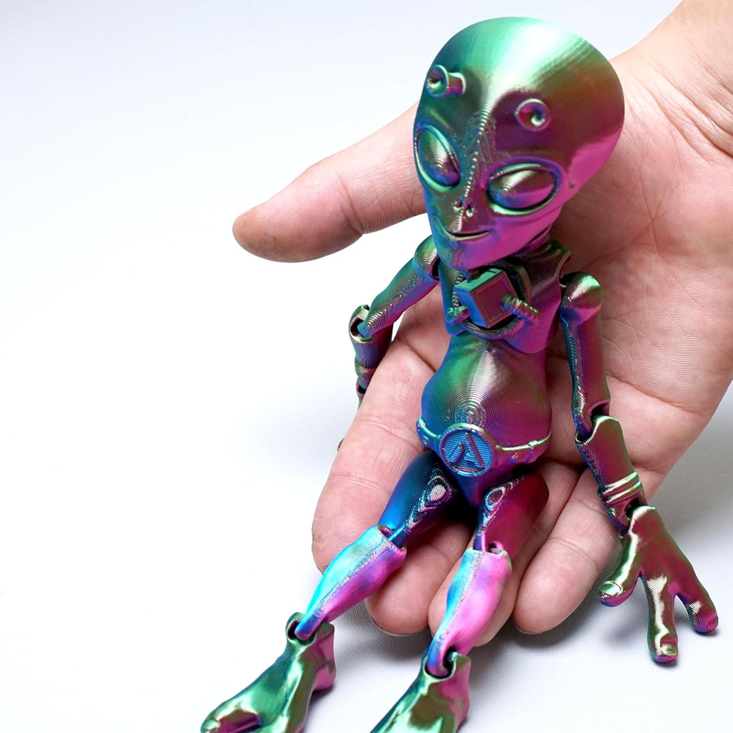 Figura Alienígena Impresa en 3D LUYU - Juguete Antiestrés RGB