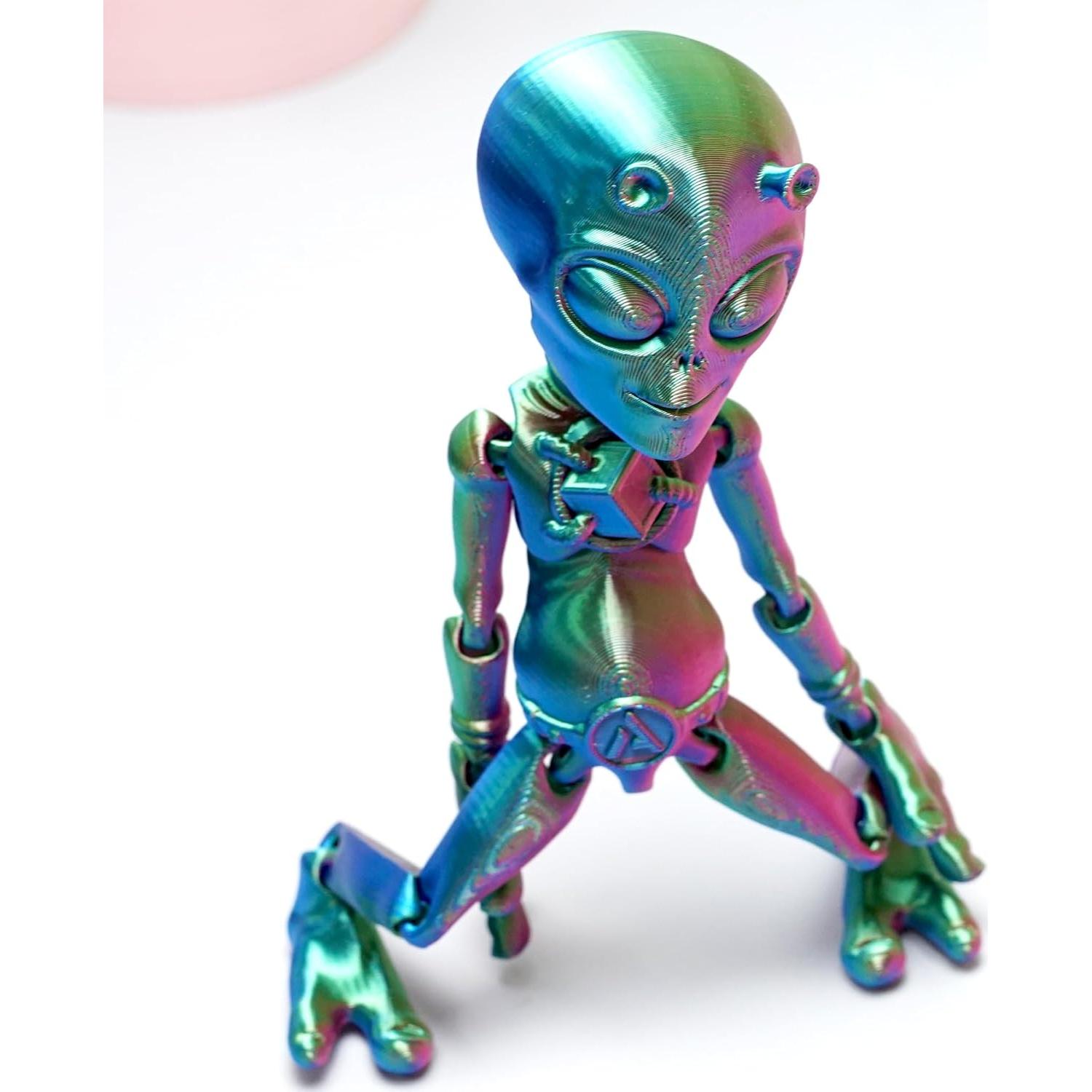 Figura Alienígena Impresa en 3D LUYU - Juguete Antiestrés RGB