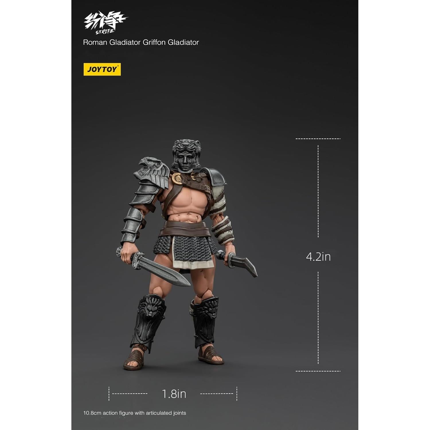 Figura de Acción JOYTOY 1/18 Gladiador Romano Griffon 10.8cm
