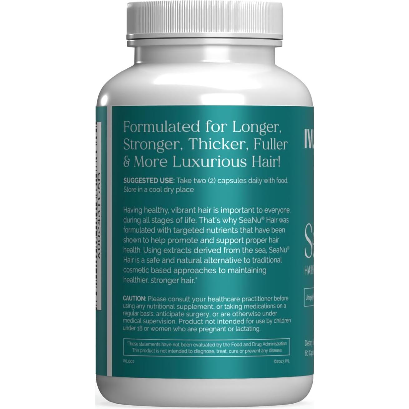 Suplemento de Vitaminas para el Cabello SeaNu IVL - Biotina y Zinc
