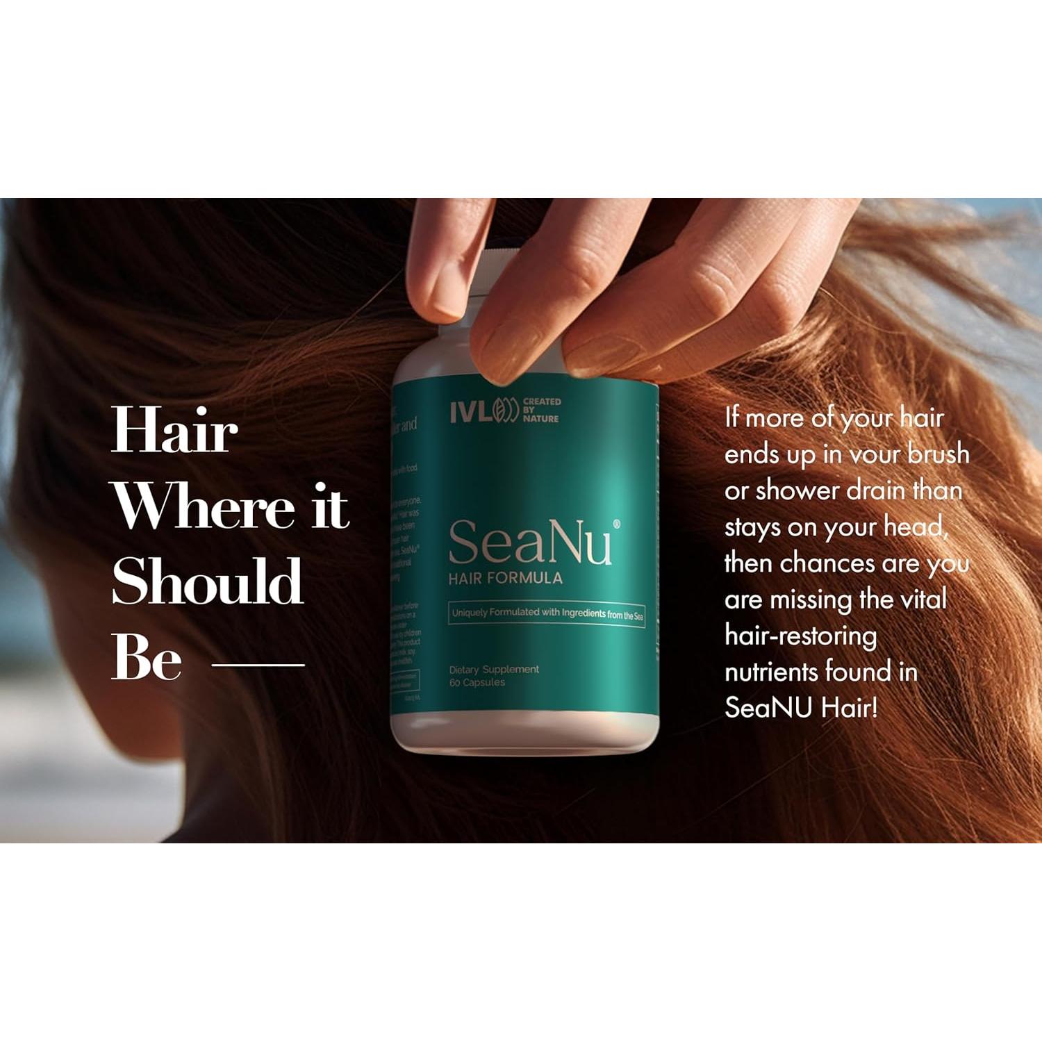 Suplemento de Vitaminas para el Cabello SeaNu IVL - Biotina y Zinc