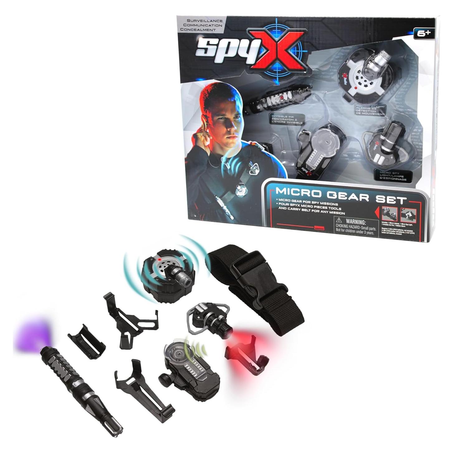SpyX Conjunto de Micro Equipos de Espía - Kit 4 Juguetes para Niños