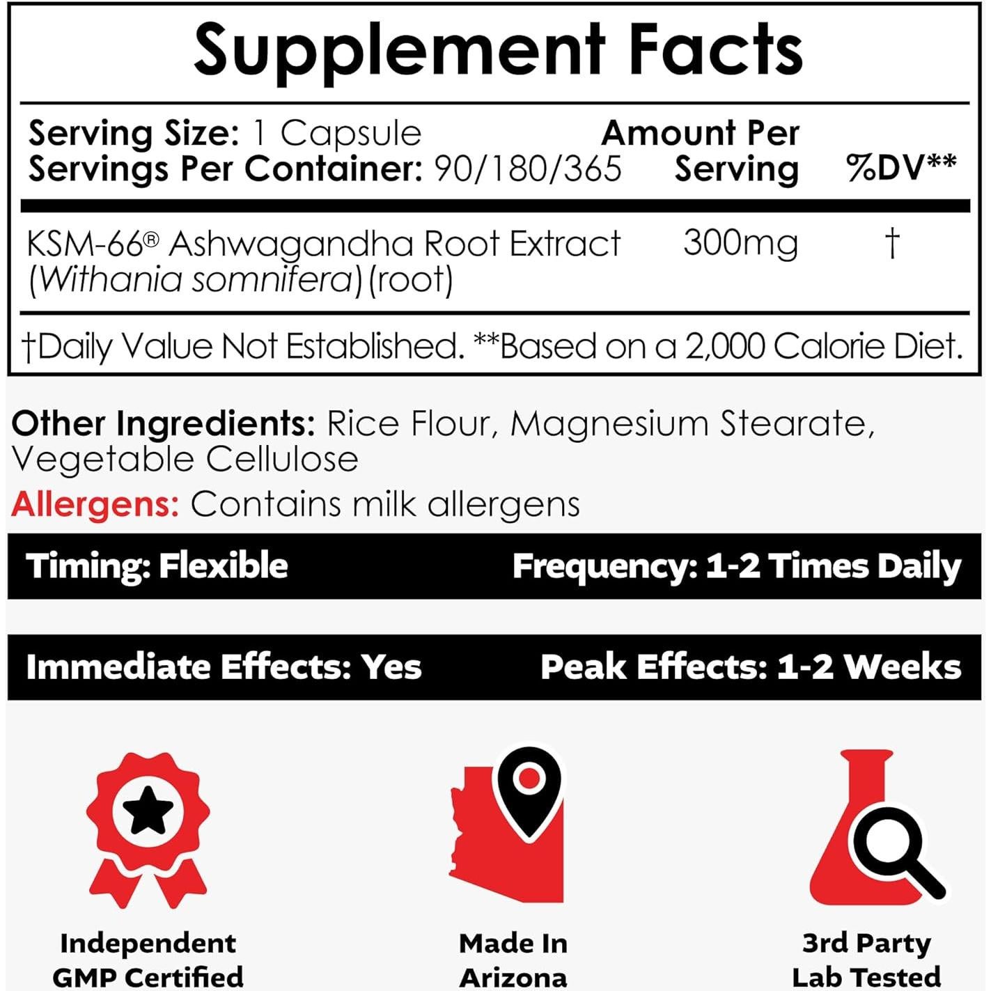 Cápsulas KSM-66 Ashwagandha Nootropics Depot 300mg 90 Unidades