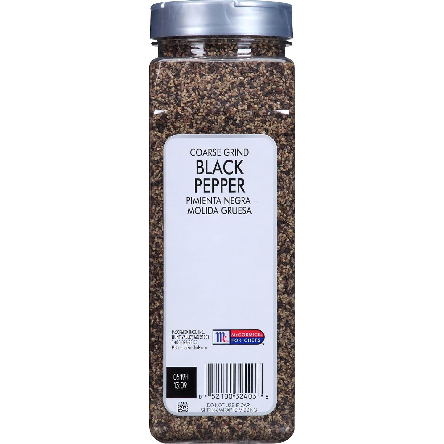 Pimienta Negra Molida Gruesa McCormick 450g - Sabor Intenso