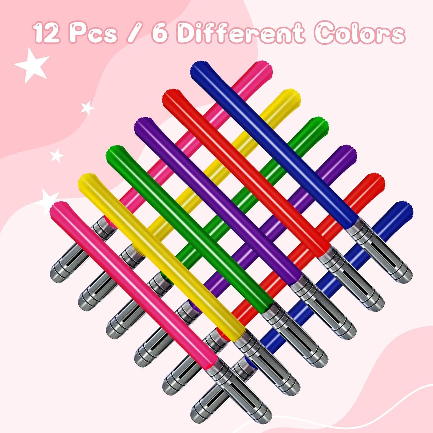 12 Espadas de Luz Inflables PVC para Fiesta y Cosplay