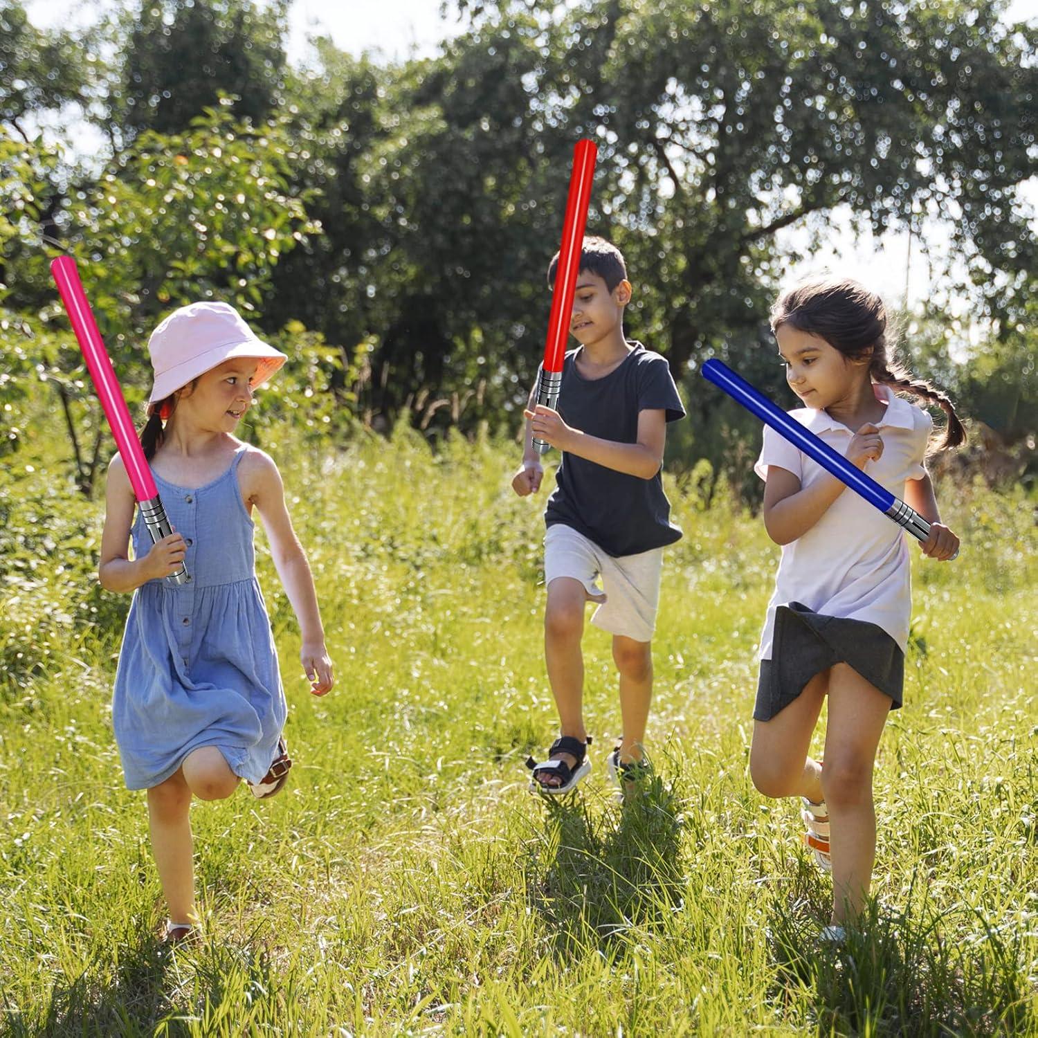12 Espadas de Luz Inflables PVC para Fiesta y Cosplay